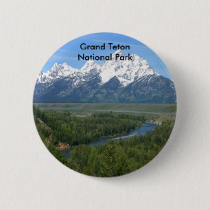 Grand Teton National Park Series 8 2 Inch Round Button
