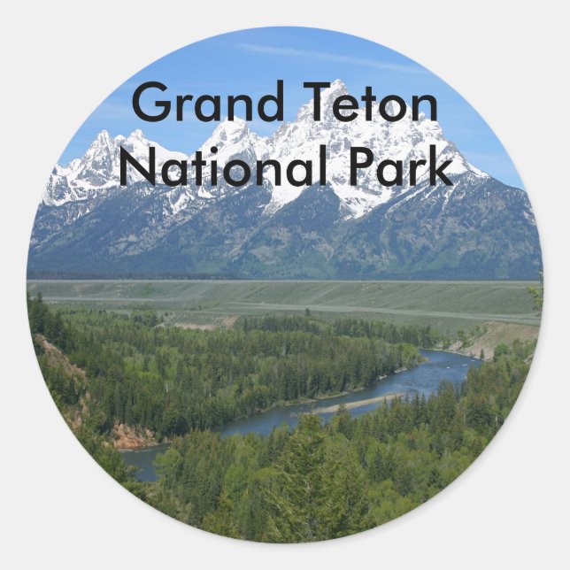 Grand Teton National Park Series 8 Classic Round Sticker (Front)