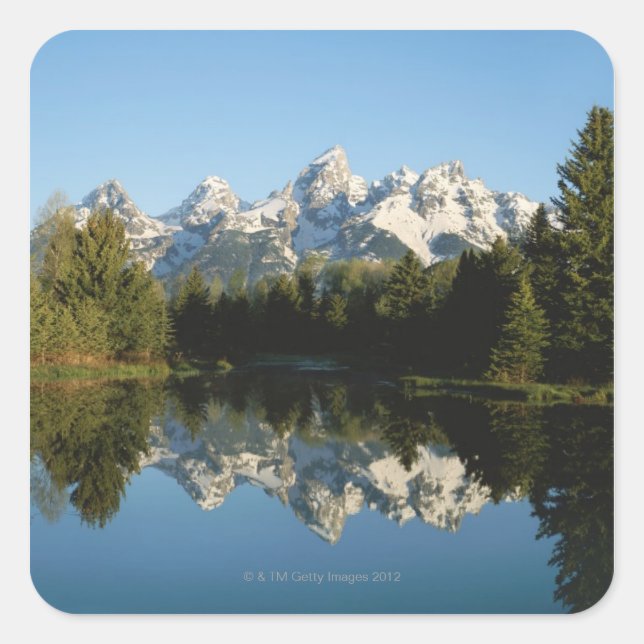 Grand Teton National Park, Teton Range, Wyoming, Square Sticker (Front)