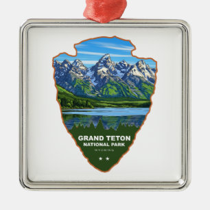 Grand Teton National Park Wyoming Arrowhead Metal Ornament