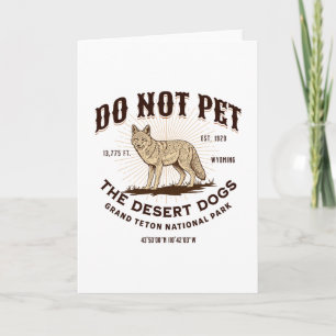 Grand Teton National Park Wyoming Coyote Vacation  Card