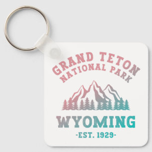 Grand Teton National Park Wyoming USA Gradient Keychain