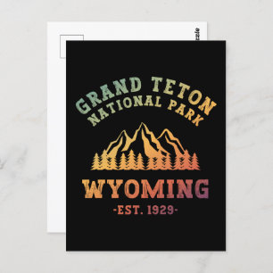 Grand Teton National Park Wyoming USA Gradient Postcard
