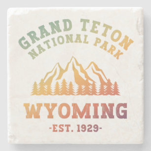 Grand Teton National Park Wyoming USA Gradient  Stone Coaster