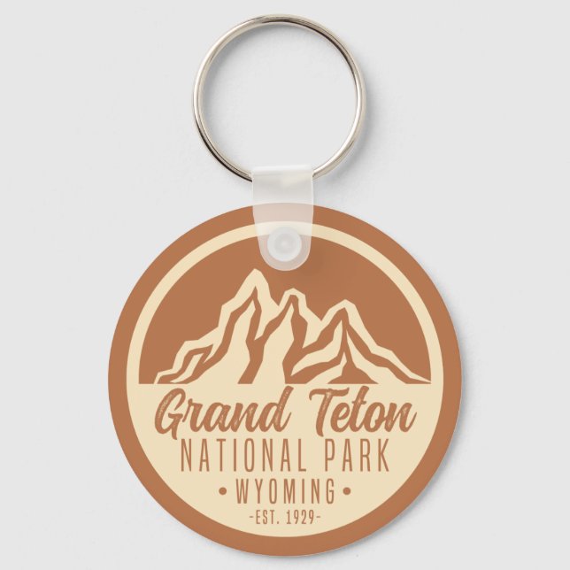 Grand Teton National Park Wyoming USA Keychain (Front)