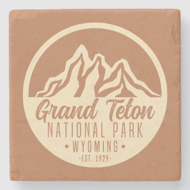Grand Teton National Park Wyoming USA Stone Coaster (Front)