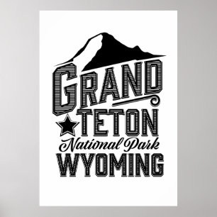 Grand Teton National Park, Wyoming Vintage poster