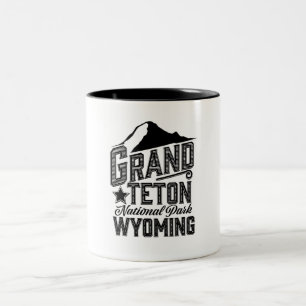 Grand Teton National Park, Wyoming Vintage poster Two-Tone Coffee Mug