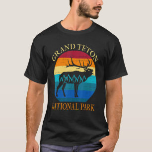 Grand Teton National Park Wyoming Vintage Retro Su T-Shirt