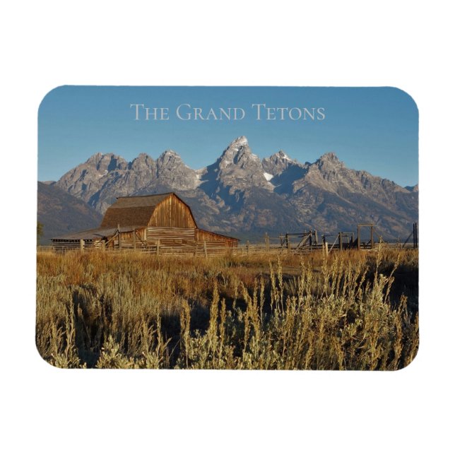 Grand Teton National Park Wyoming with Barn Magnet (Horizontal)