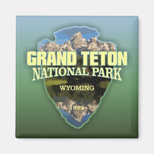 Grand Teton NP (arrowhead) Magnet (Front)