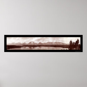 Grand Teton Range WY Photo 1902 Poster