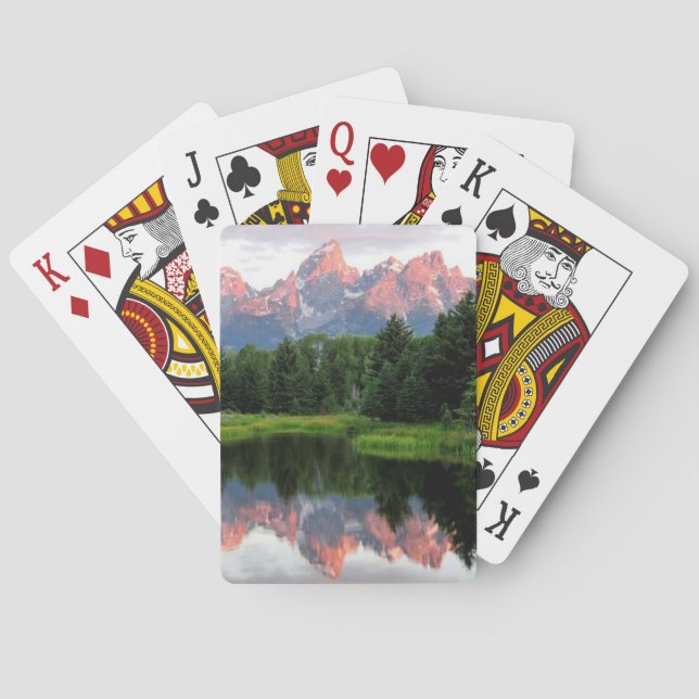 Grand Teton Reflections Over the Beaver Pond Playing Cards (Back)