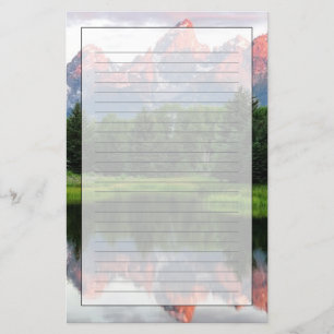Grand Teton Reflections Over the Beaver Pond Stationery