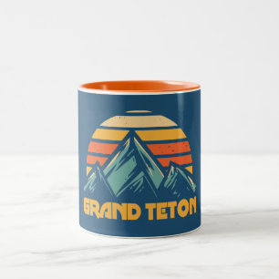 Grand Teton Retro Turquoise Two-Tone Coffee Mug