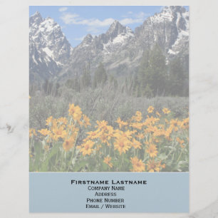Grand Teton Springtime Souvenir Photo Letterhead