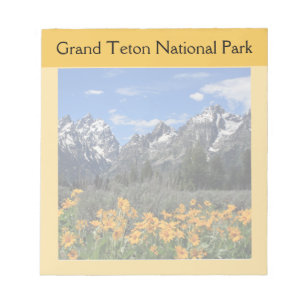 Grand Teton Springtime Souvenir Photo Notepad