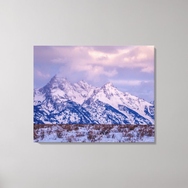 Grand Teton Winter Sunrise Canvas Print (Front)