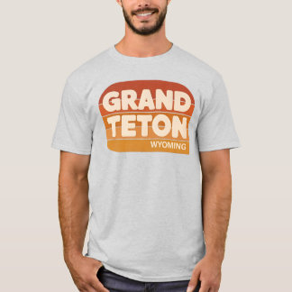 Grand Teton Wyoming Retro Stripe T-Shirt