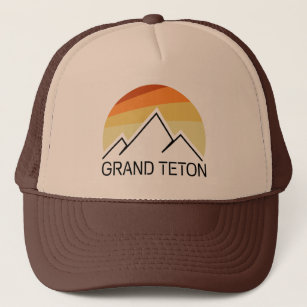 Grand Teton Wyoming Retro Trucker Hat