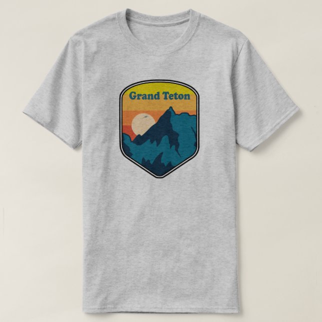 Grand Teton Wyoming Sunrise T-Shirt (Design Front)