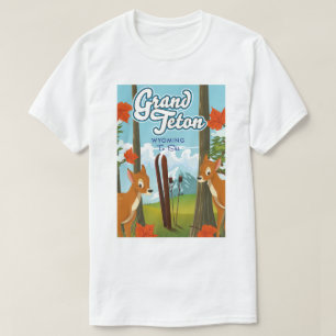 Grand Teton Wyoming to ski. T-Shirt