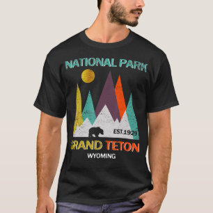 Grand Teton Wyoming Us National Park Camping Hikin T-Shirt