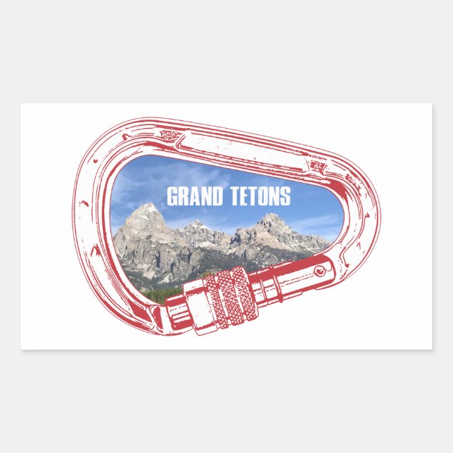 Grand Tetons Climbing Carabiner Sticker (Front)