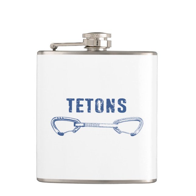 Grand Tetons Climbing Quickdraw Hip Flask (Front)