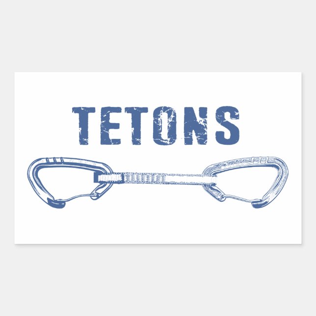 Grand Tetons Climbing Quickdraw Sticker (Front)