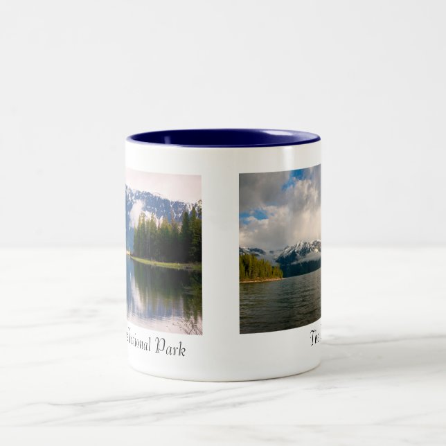 Grand Tetons National Park-Mug Two-Tone Coffee Mug (Center)