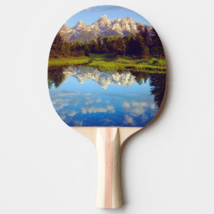 Grand Tetons reflecting in the Snake River Ping Pong Paddle