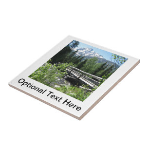Grand Tetons Spring Snow and Wood Bridge Tile