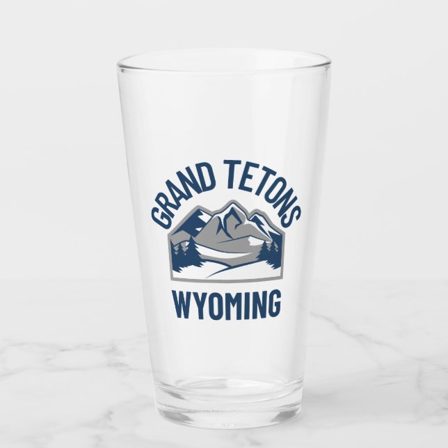 Grand Tetons Wyoming Glass (Front)