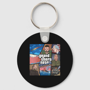 Grand Theft Nato Ukraine Counter Offensive War Pro Keychain