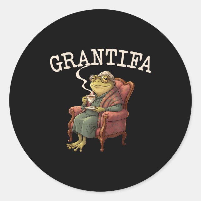 Grand Tifa Frog Funny Graphic Men Women  Classic Round Sticker (Front)