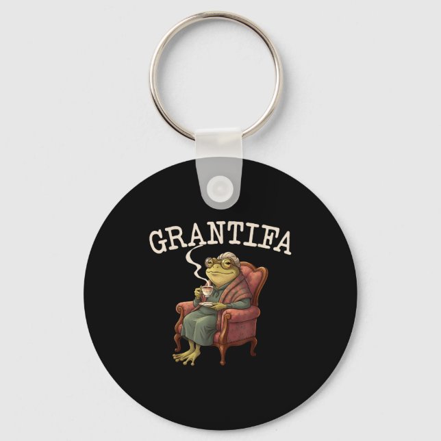 Grand Tifa Frog Funny Graphic Men Women  Keychain (Front)