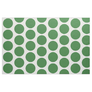 Grand tissu blanc vert de pois