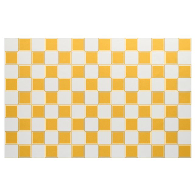 Grand tissu Checkered orange et blanc (Fat Quarter)