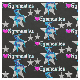 GRAND TISSU DE GYMNASTIQUE BLEU ET NOIR