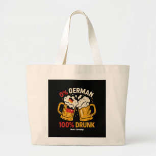 Grand Tote Bag 0% Allemand 100% Drunk Funny Oktoberfest Beer Love