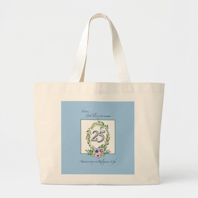 Grand Tote Bag 25e anniversaire de la couronne catholique des nat (Devant)