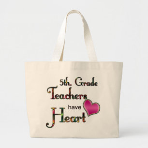 Grand Tote Bag 5ème. Les professeurs de catégorie ont le coeur