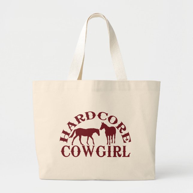 Grand Tote Bag A262 cow-girl inconditionnelle Bourgogne (Devant)