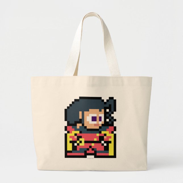 Grand Tote Bag à 8 bits s'est levé (Devant)