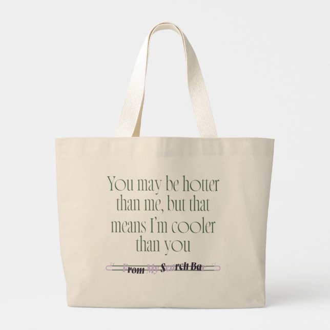 Grand Tote Bag À partir de ma barre de recherche Fourre-tout (Dos)