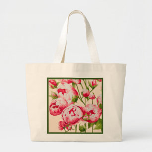Grand Tote Bag Abondance de Rosy sur Jumbo Fourre-tout