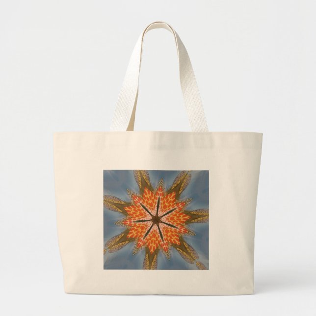 Grand Tote Bag Abstrait Motif léopard : un effet kaléidoscope (Devant)