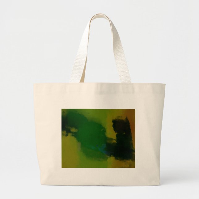 Grand Tote Bag Abstrait vert créatif (Devant)
