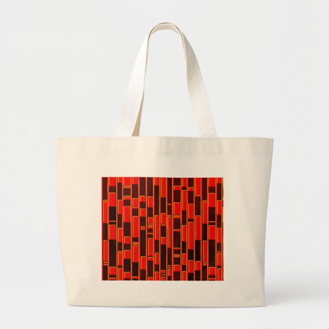Grand Tote Bag Abstraite inspirée par le textile africain (Devant)